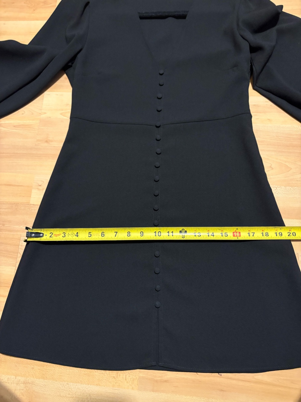 Zara Button Little Black Dress Medium - Picture 10 of 12